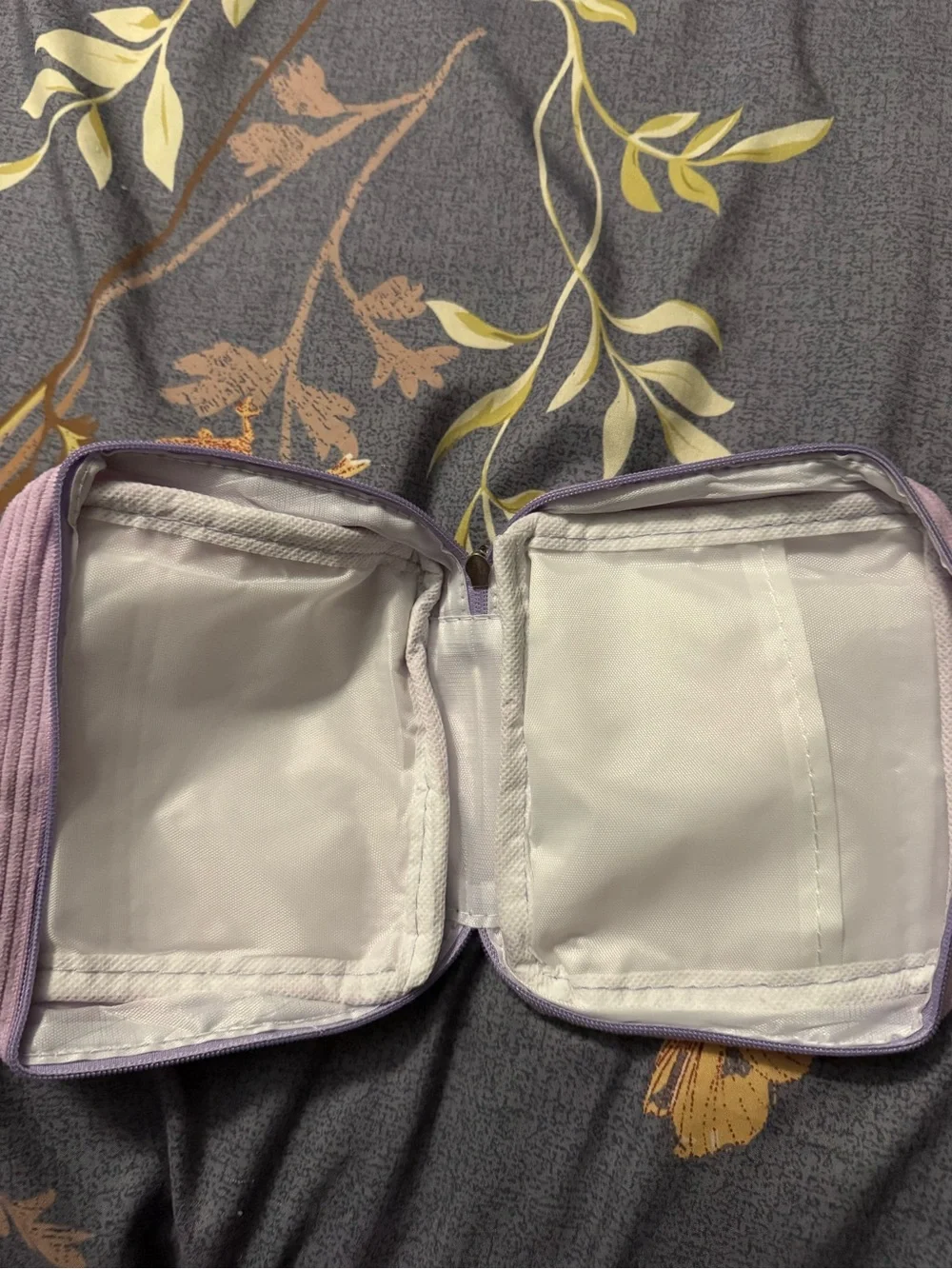 Gudetama Pink Corduroy Cosmetic Bag